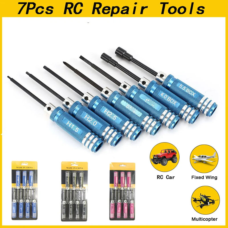 7Pcs 1.5 2.0 2.5mm RC Hex Driv - Fpv Drone Tool Kit avis et prix