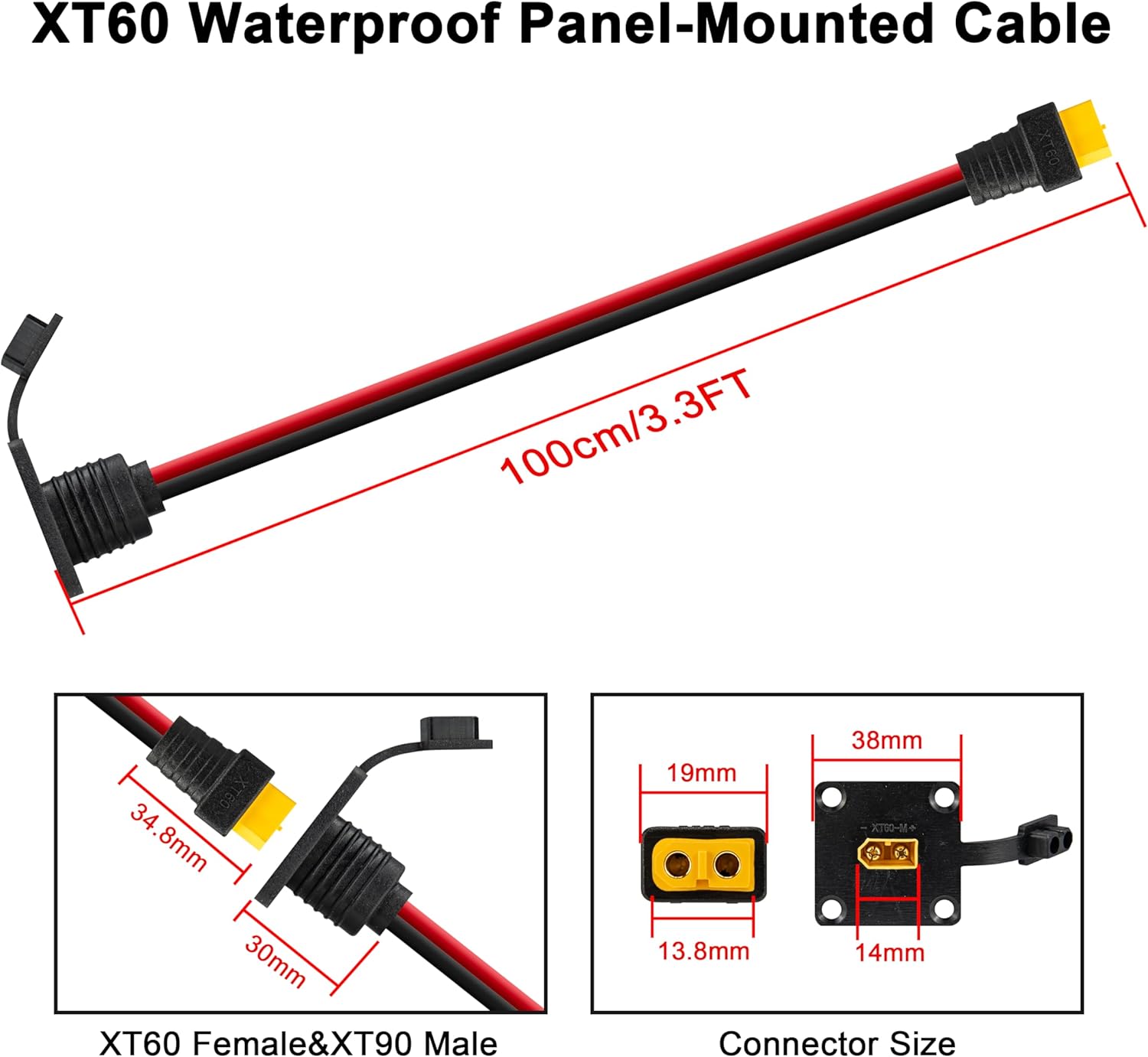 JMUYTOP 3FT 12AWG XT60 Panel M - Fpv Drone Charger avis et prix
