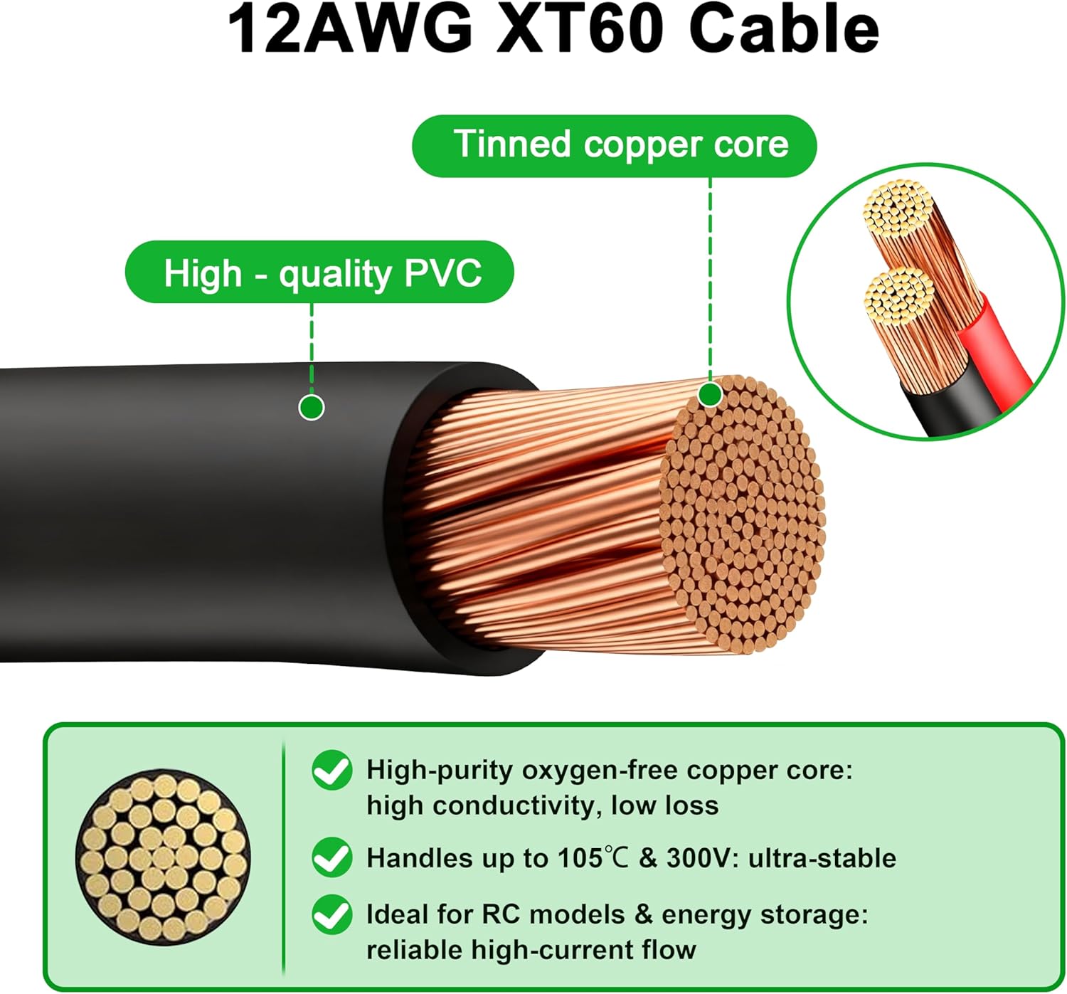 JMUYTOP 3FT 12AWG XT60 Panel M - Fpv Drone Charger avis et prix