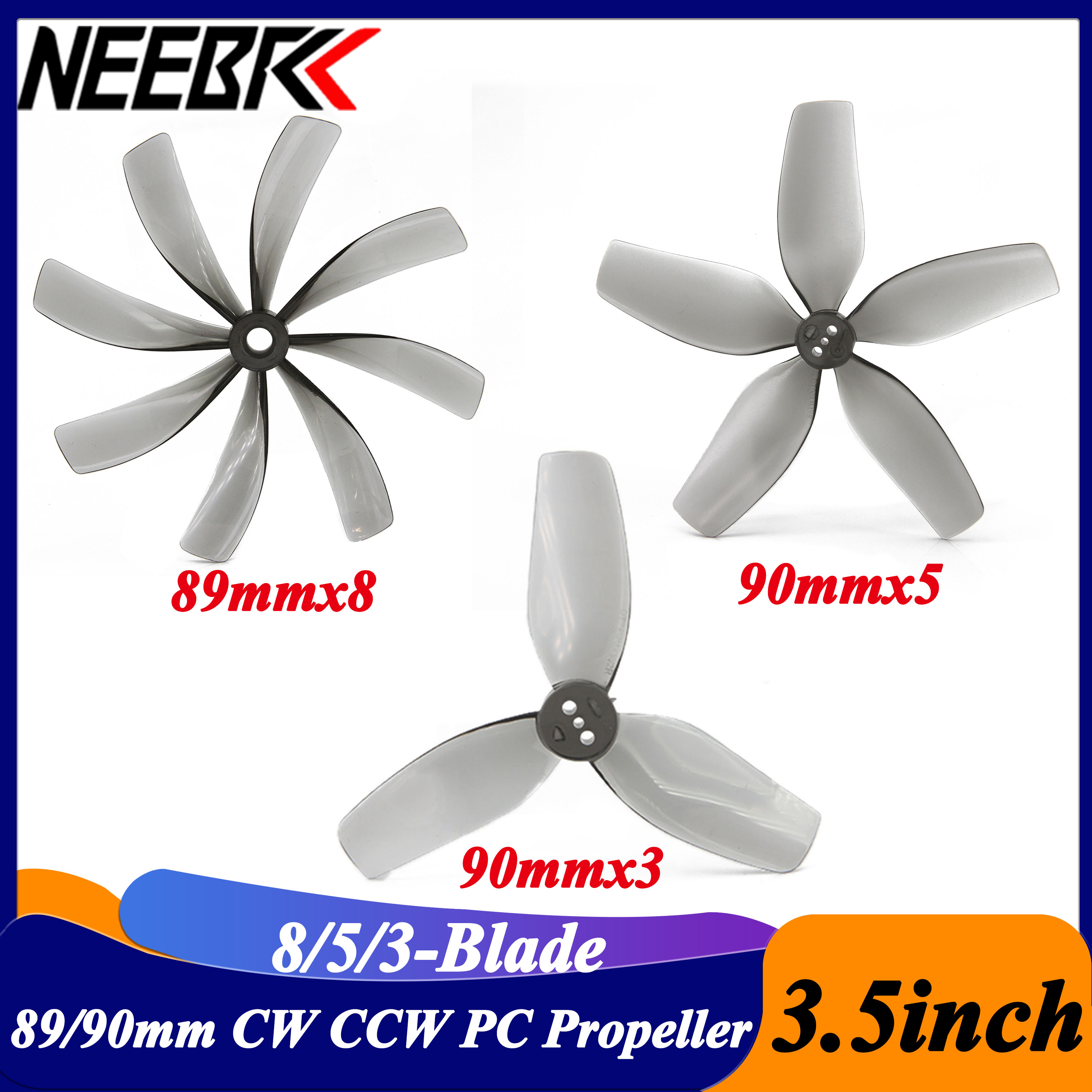 2Pairs 3.5inch 89x8 90x5 90x3  - Fpv Drone Quadcopter avis et prix