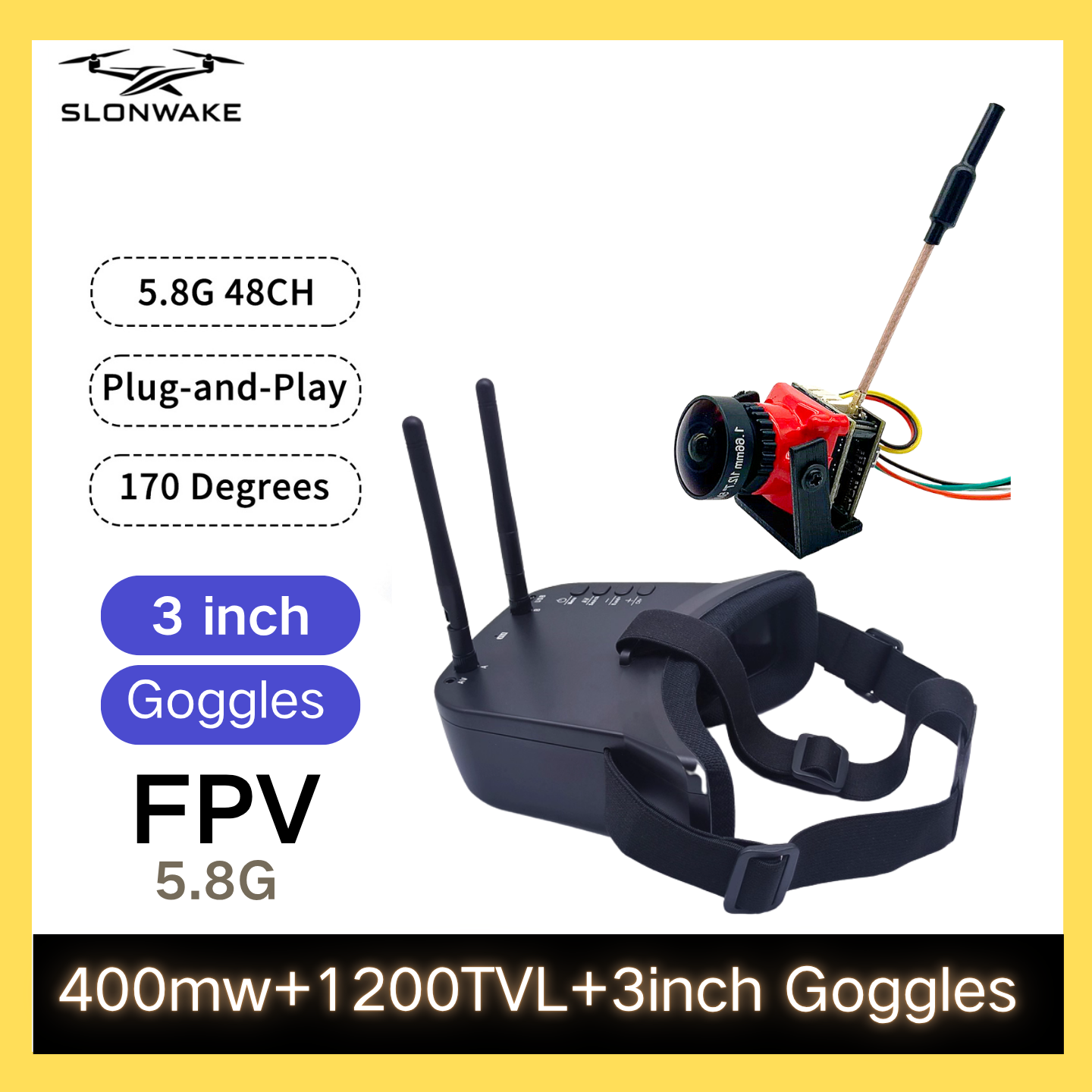 SLONWAKE 5.8G 48CH FPV 400mw V - Fpv Drone Transmitter avis et prix