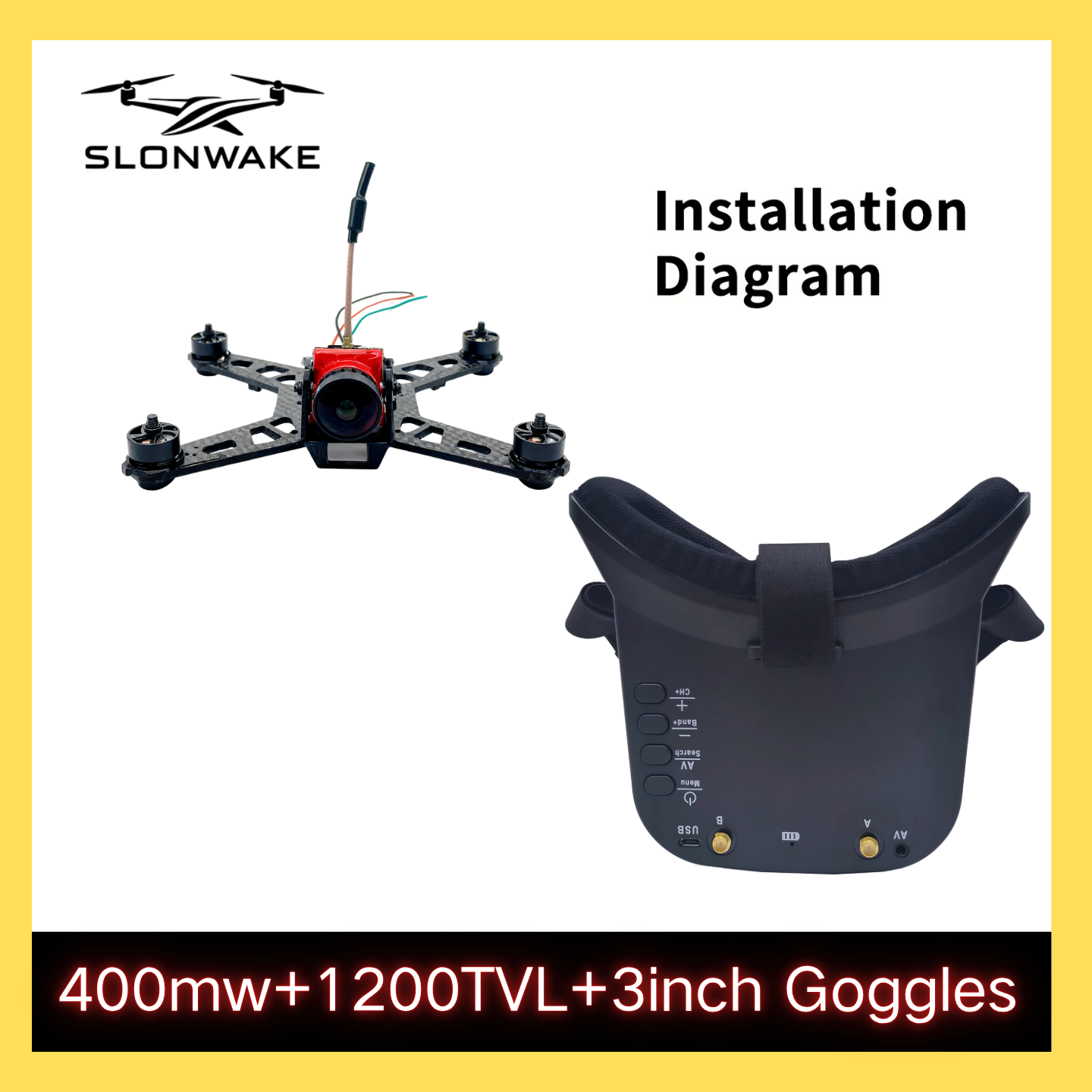 SLONWAKE 5.8G 48CH FPV 400mw V - Fpv Drone Transmitter avis et prix