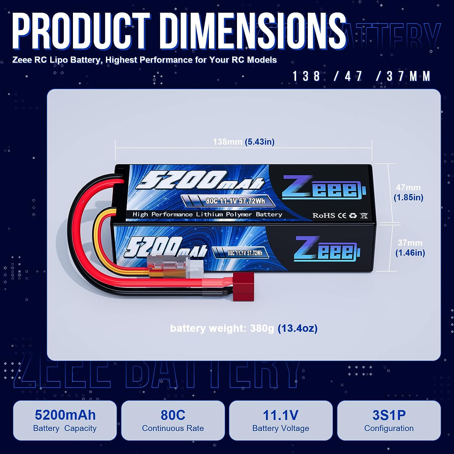 1/2pcs Zeee 3S 5200mAh Lipo Ba - Fpv Drone Bag avis et prix